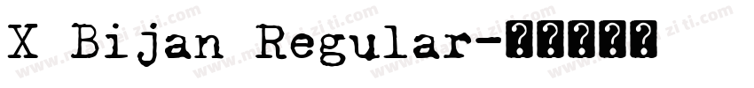 X Bijan Regular字体转换